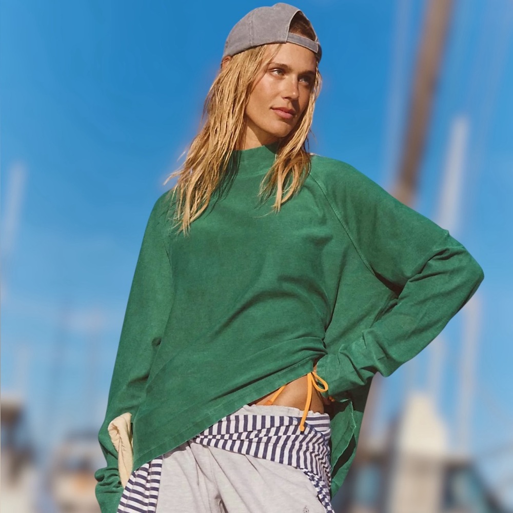 NEW Free People x FP Movement Restoration Layering Top in Green - Picture 13 of 13